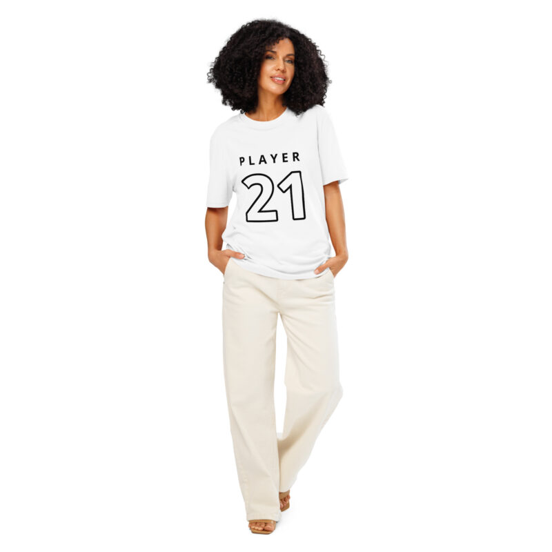 Unisex organic ribbed neck t-shirt - Image 4
