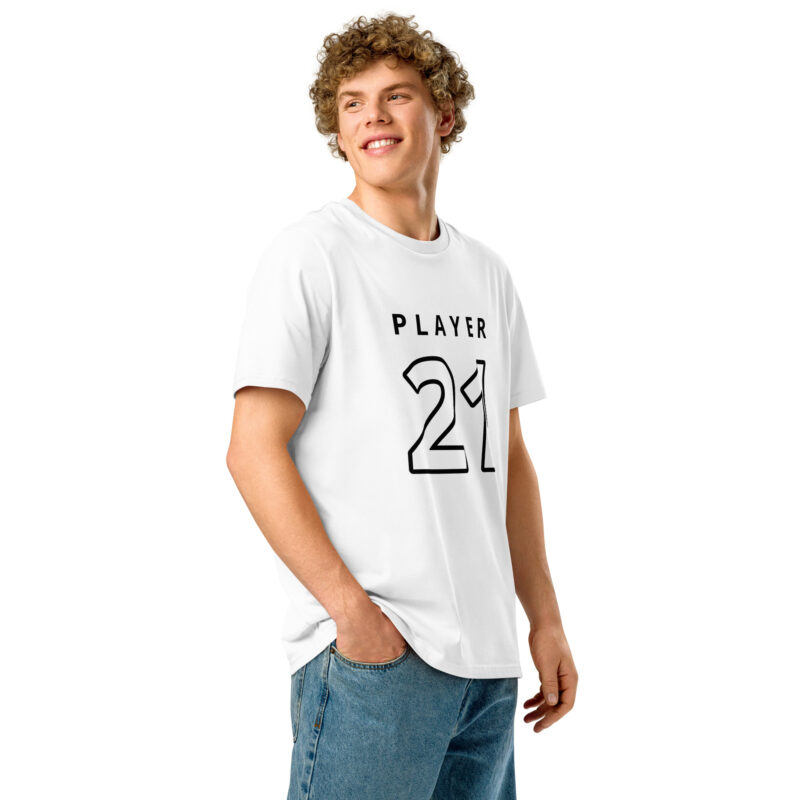 Unisex organic ribbed neck t-shirt - Image 3